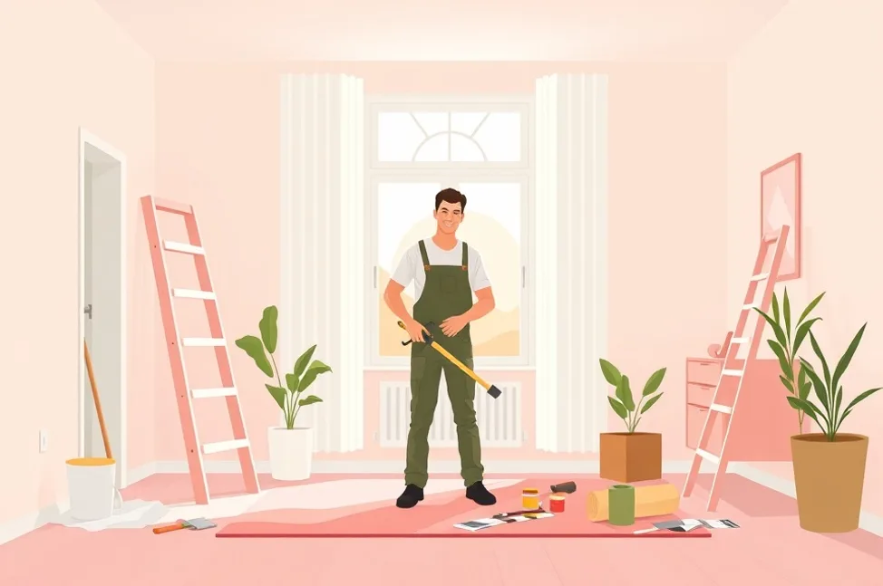 Intérieur rénové après travaux de peinture à Ivry-sur-Seine