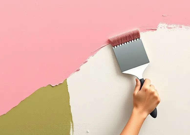 Application d'un enduit décoratif à la lisseuse sur un mur